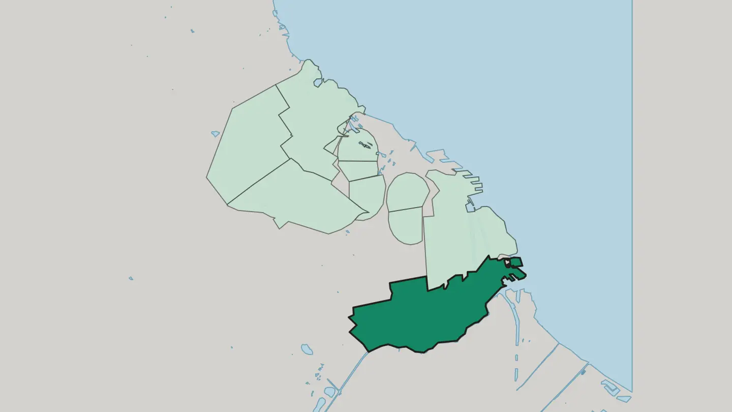 Map of Comuna 4 in Buenos Aires