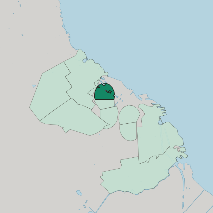 Map showing Las Cañitas — In Buenos Aires