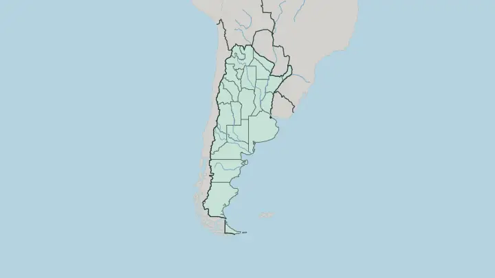 Map of Ciudad Autónoma de Buenos Aires in Argentina