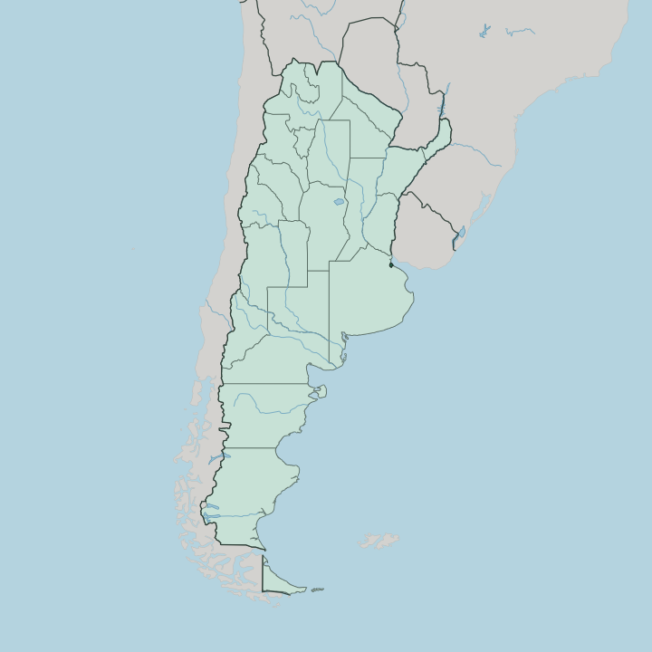 Map showing Ciudad Autónoma de Buenos Aires — In Argentina