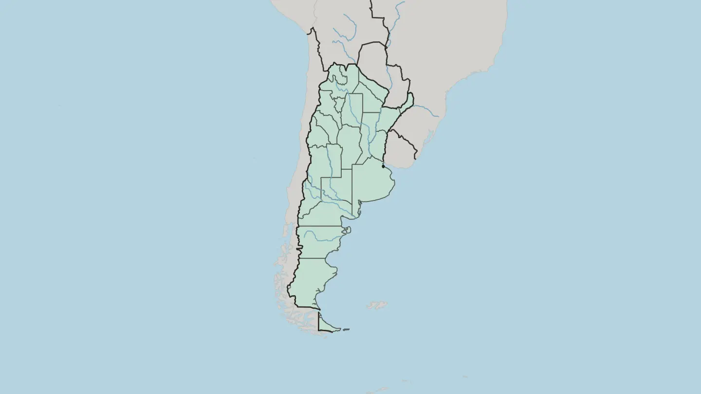 Map of Ciudad Autónoma de Buenos Aires in Argentina