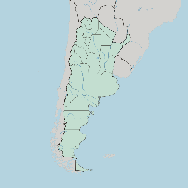 Map showing Ciudad Autónoma de Buenos Aires — In Argentina