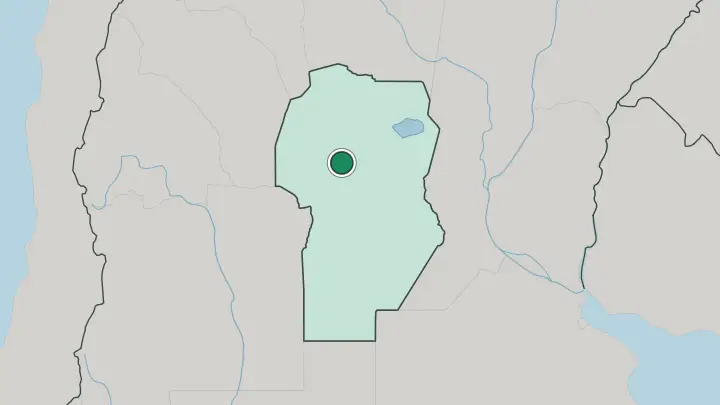 Map of Córdoba in Argentina