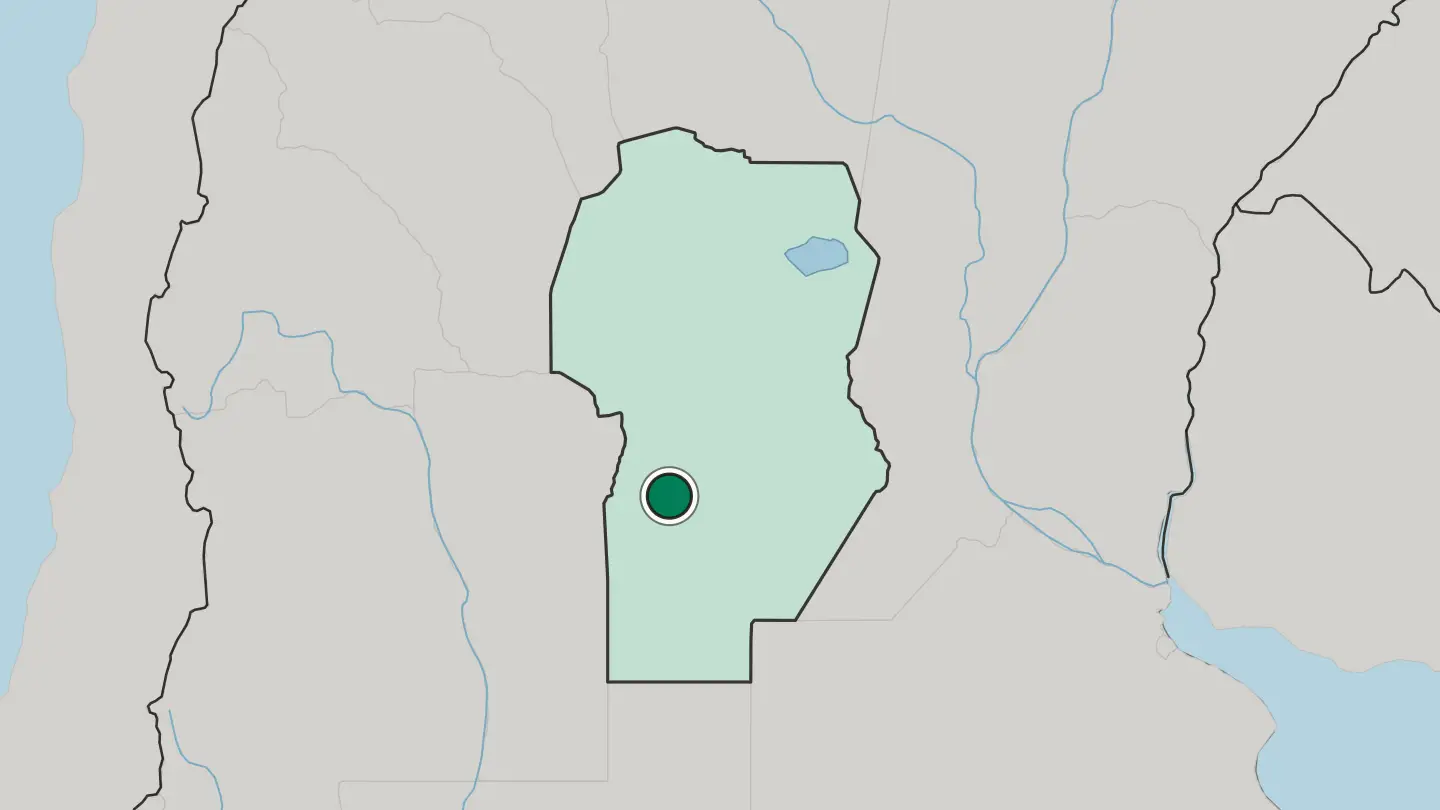 Map of Río Cuarto in Argentina