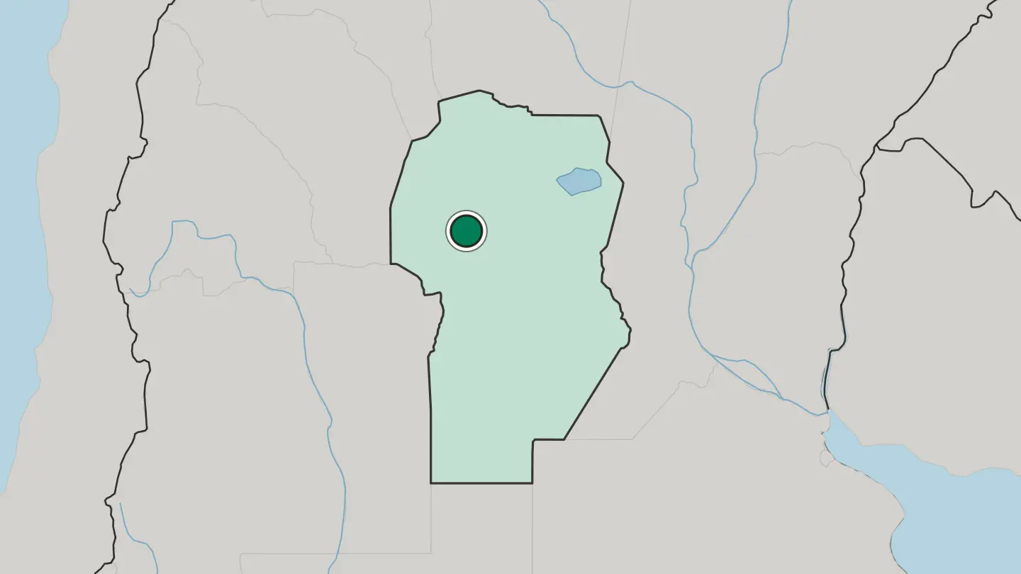Map of Villa Carlos Paz in Argentina