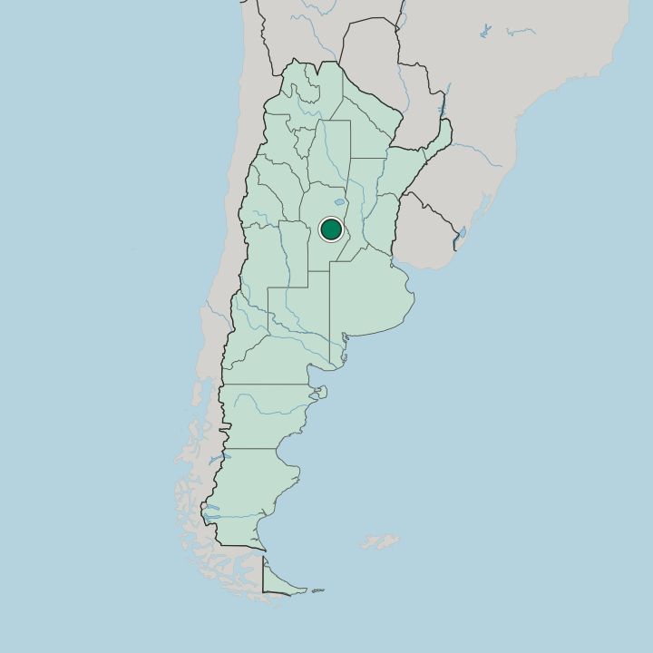 Map showing Villa María — In Argentina