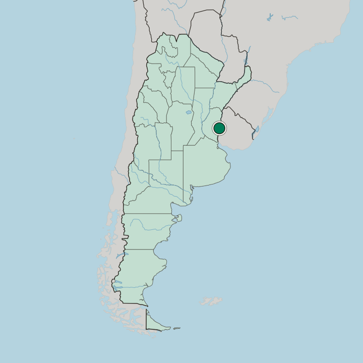 Map showing Concepción del Uruguay — In Argentina