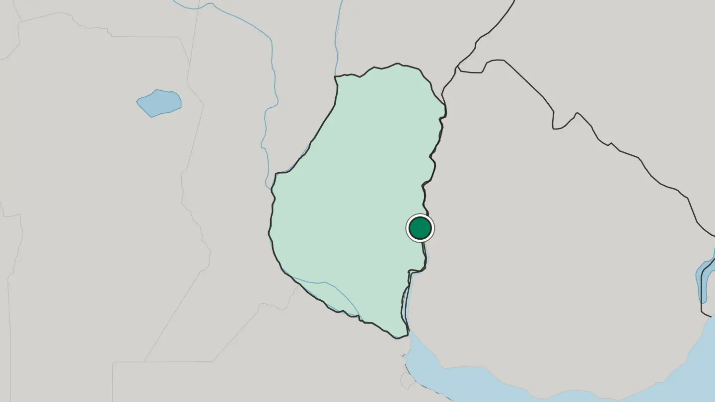 Map of Concepción del Uruguay in Argentina