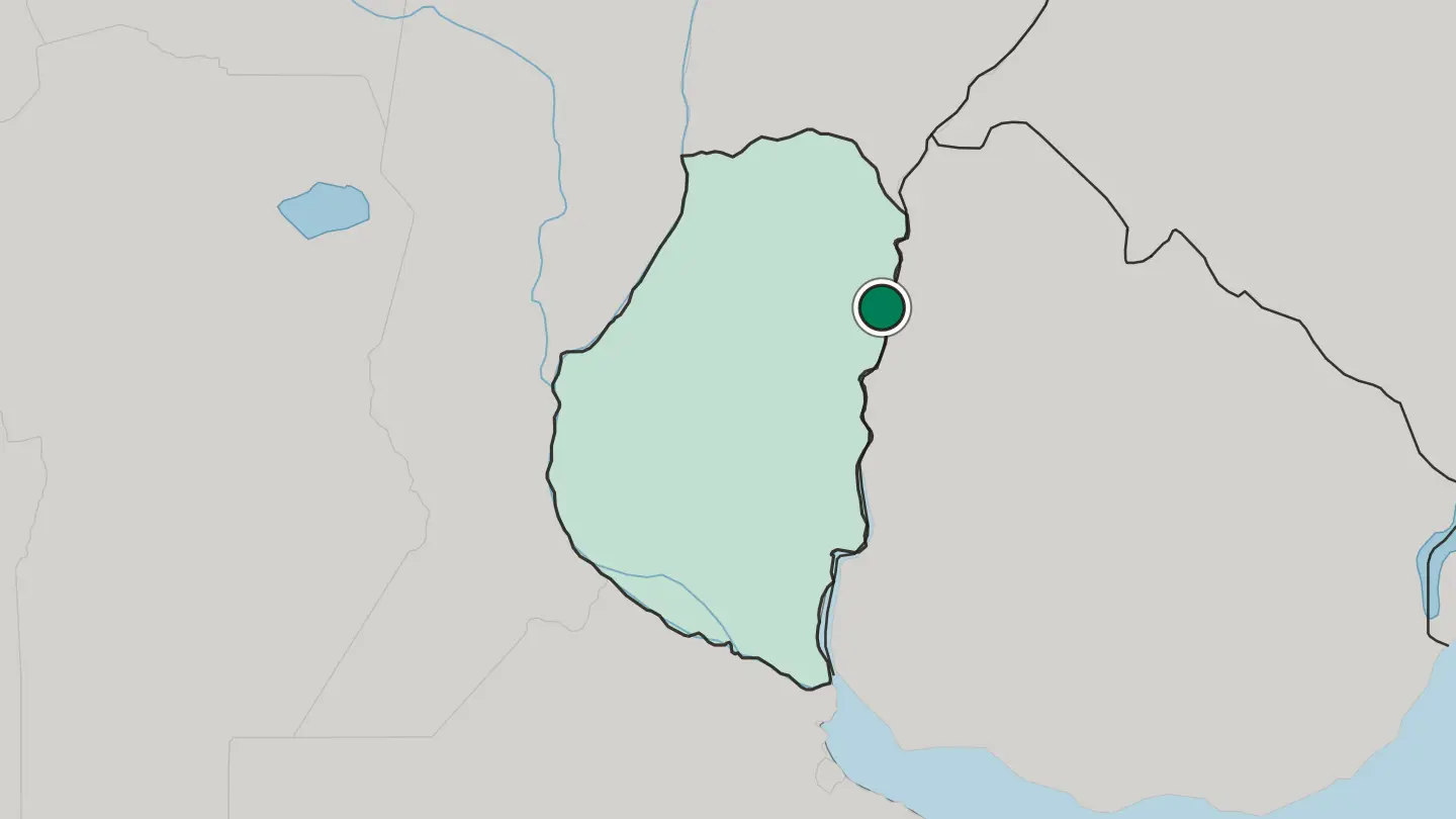 Map of Concordia in Argentina