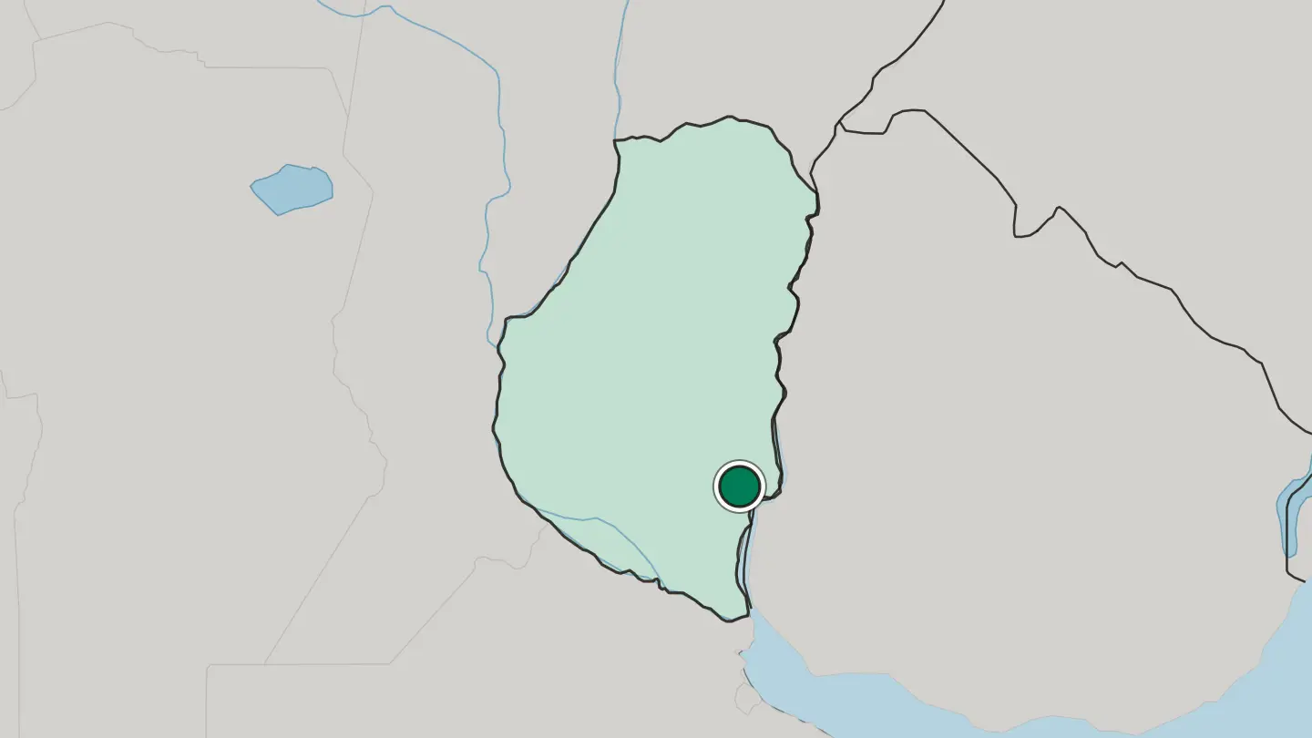 Map of Gualeguaychú in Argentina