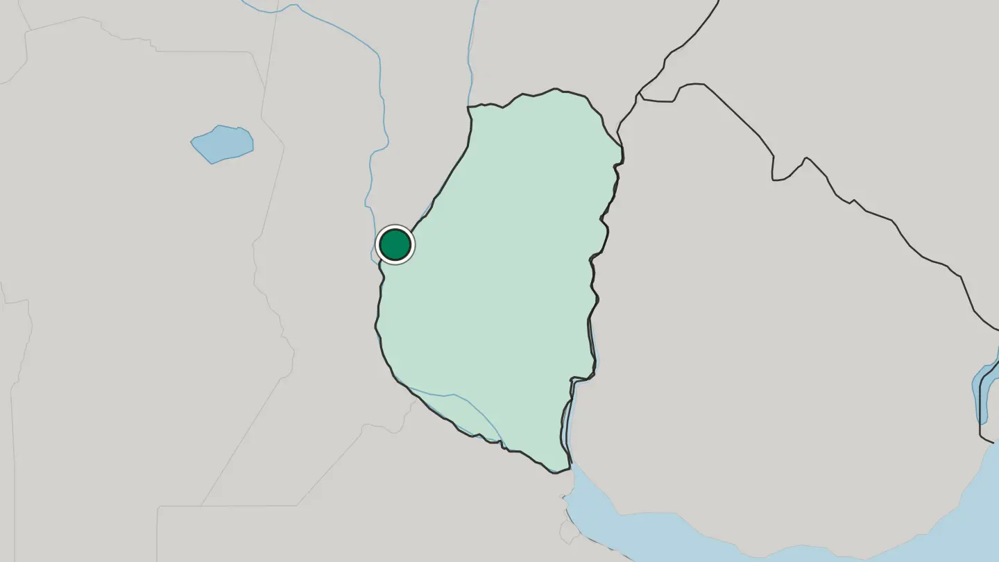 Map of Paraná in Argentina
