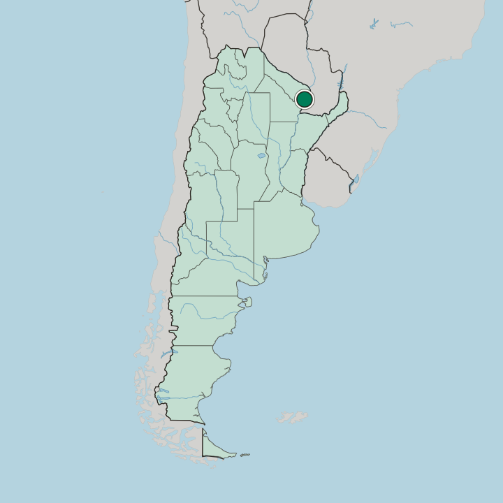 Map showing Formosa — In Argentina