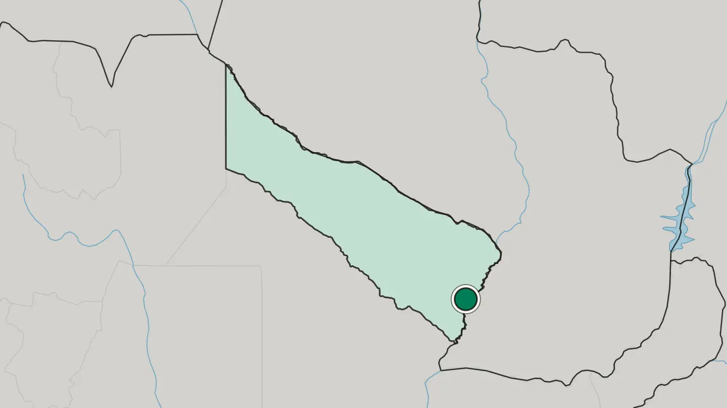 Map of Formosa in Argentina