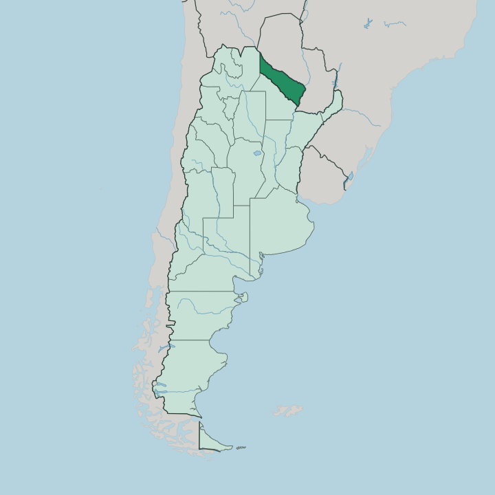 Map showing Formosa Province — In Argentina