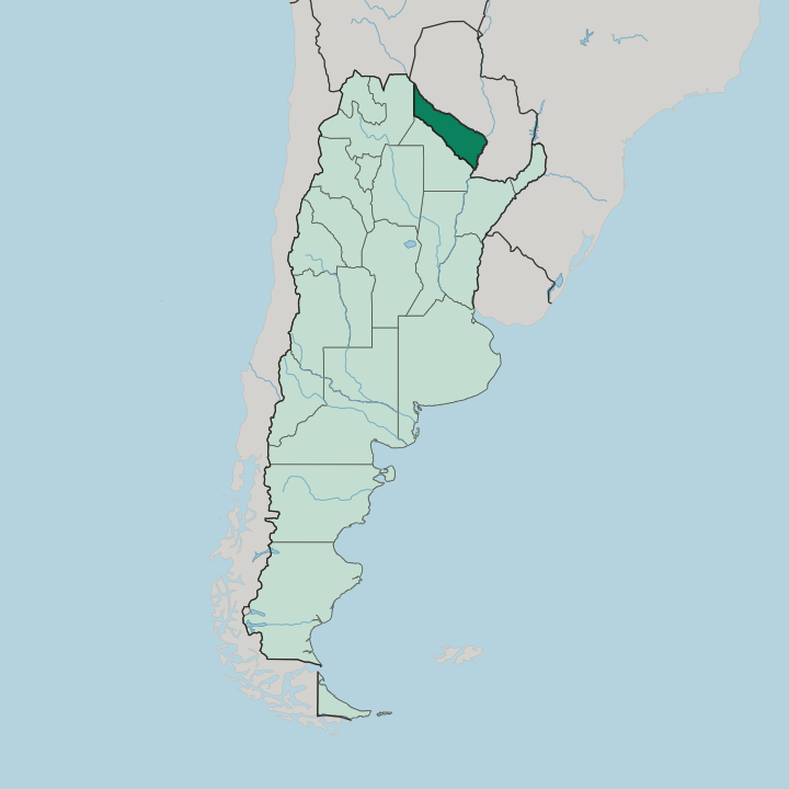 Map showing Formosa Province — In Argentina