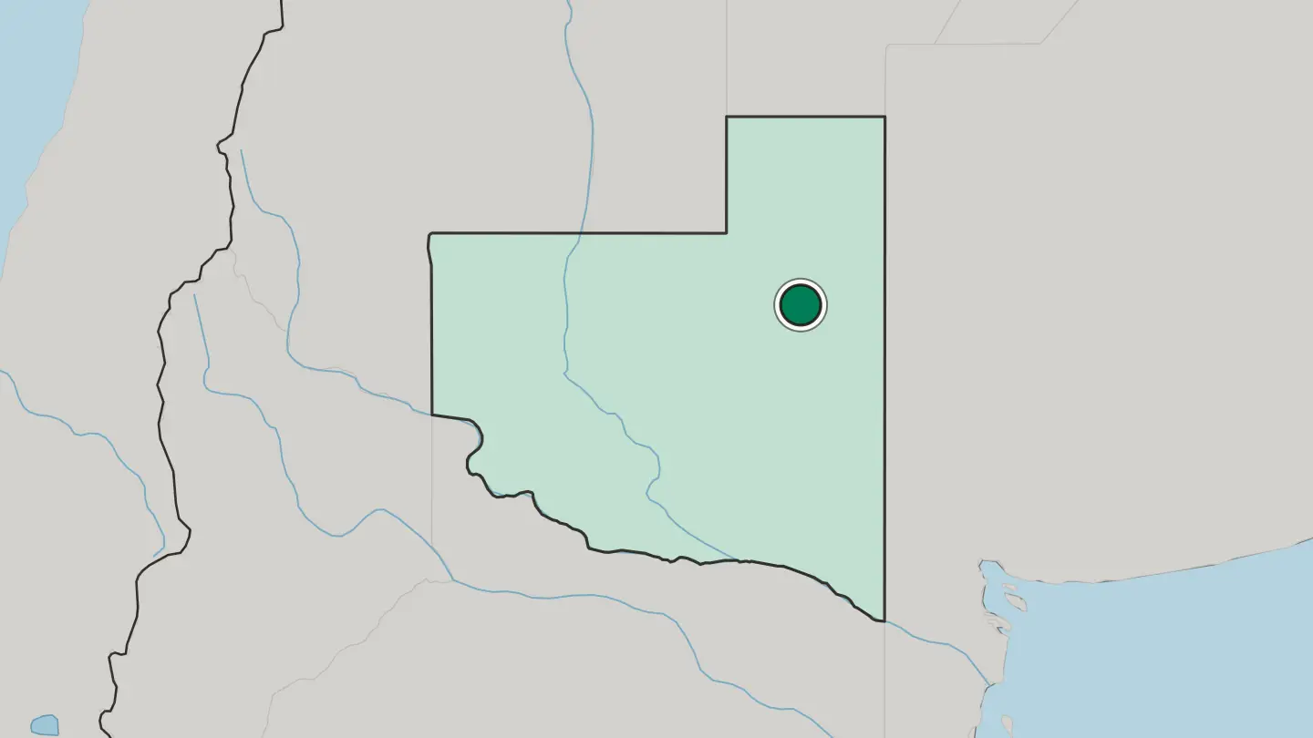 Map of Santa Rosa in Argentina