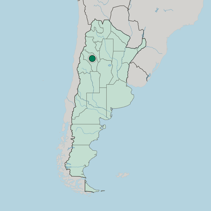 Map showing La Rioja — In Argentina