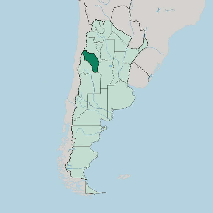 Map showing La Rioja Province — In Argentina
