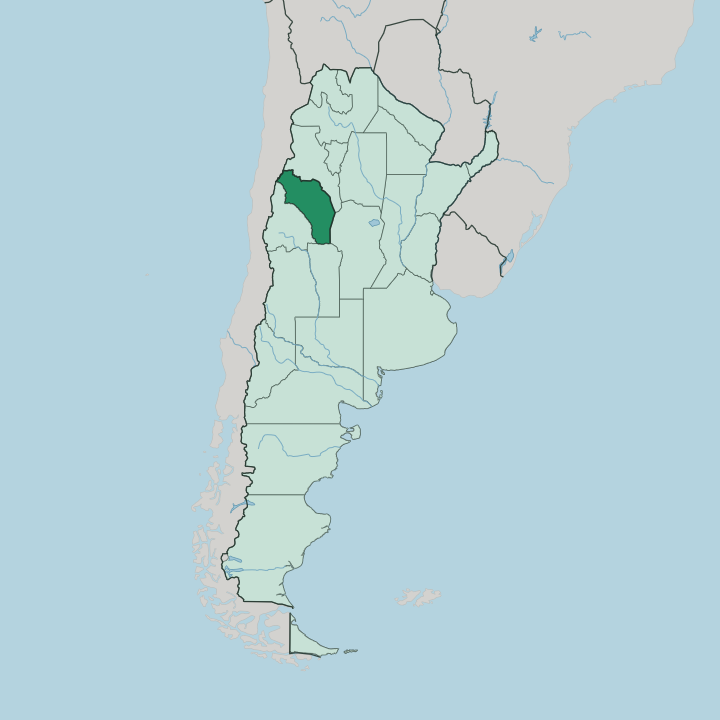 Map showing La Rioja Province — In Argentina