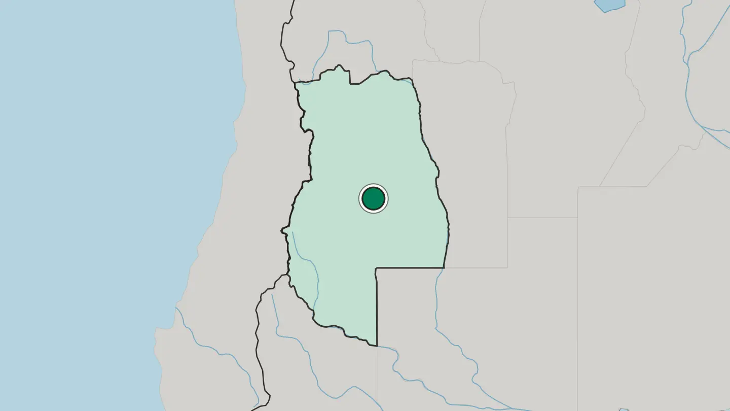 Map of San Rafael in Argentina