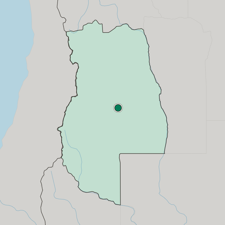 Map showing San Rafael — In Mendoza Province