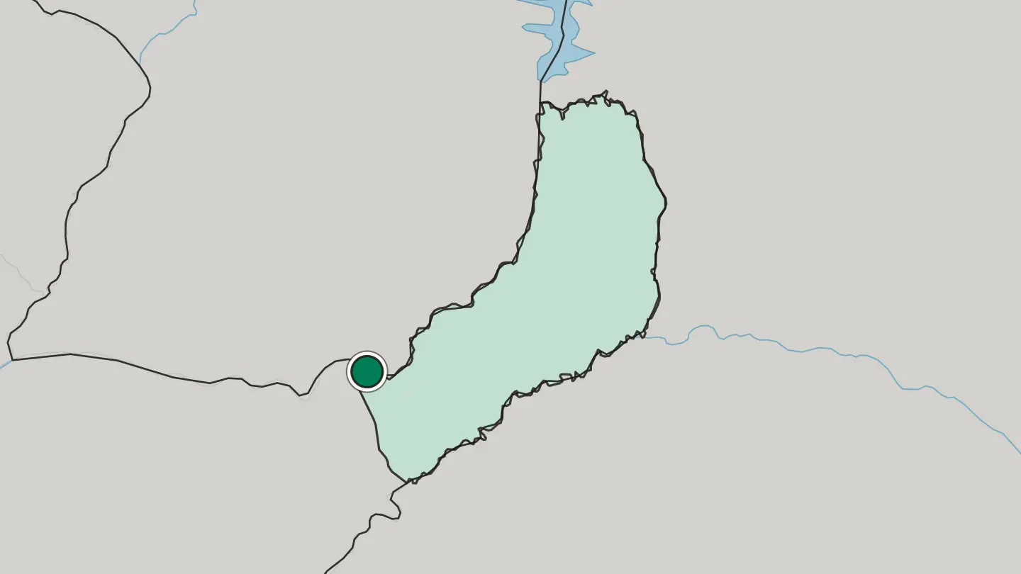 Map of Posadas in Argentina