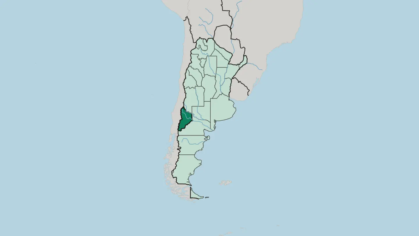Map of Neuquén Province in Argentina
