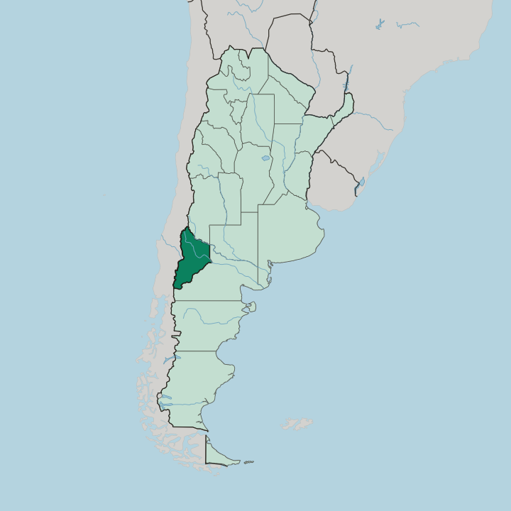 Map showing Neuquén Province — In Argentina