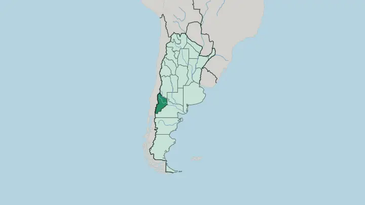 Map of Neuquén Province in Argentina