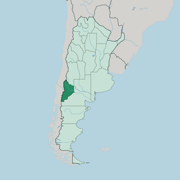 Map showing Neuquén Province — In Argentina