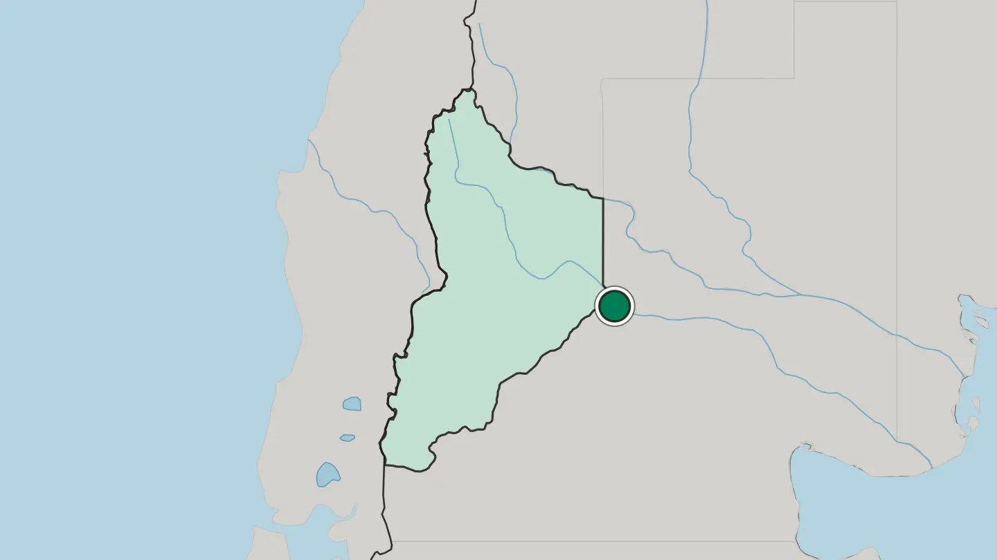 Map of Neuquén in Argentina