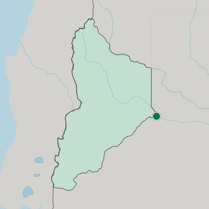 Map showing Neuquén — In Neuquén Province