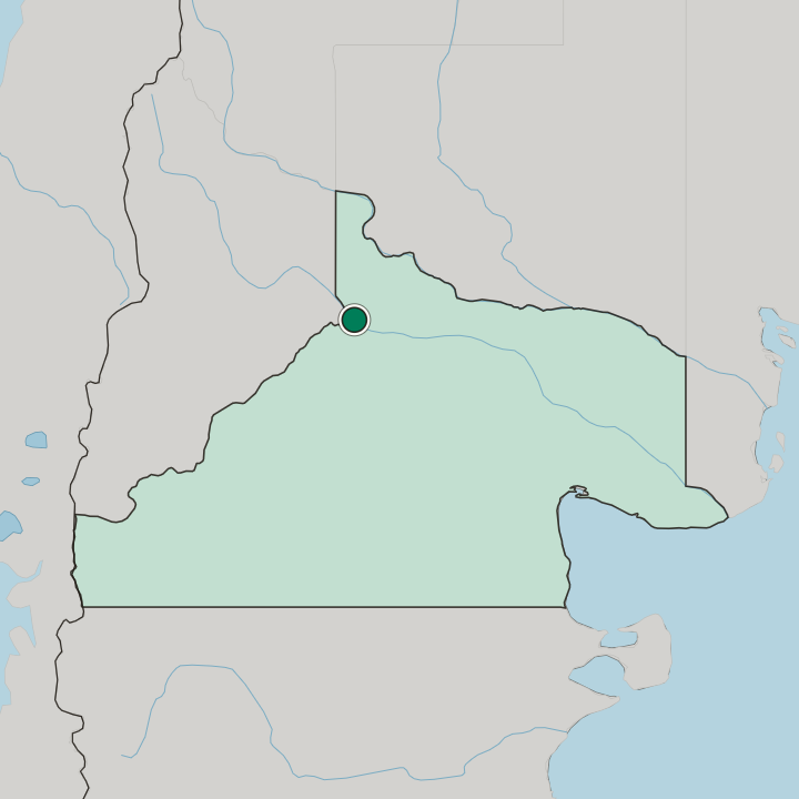 Map showing Cipolletti — In Río Negro Province