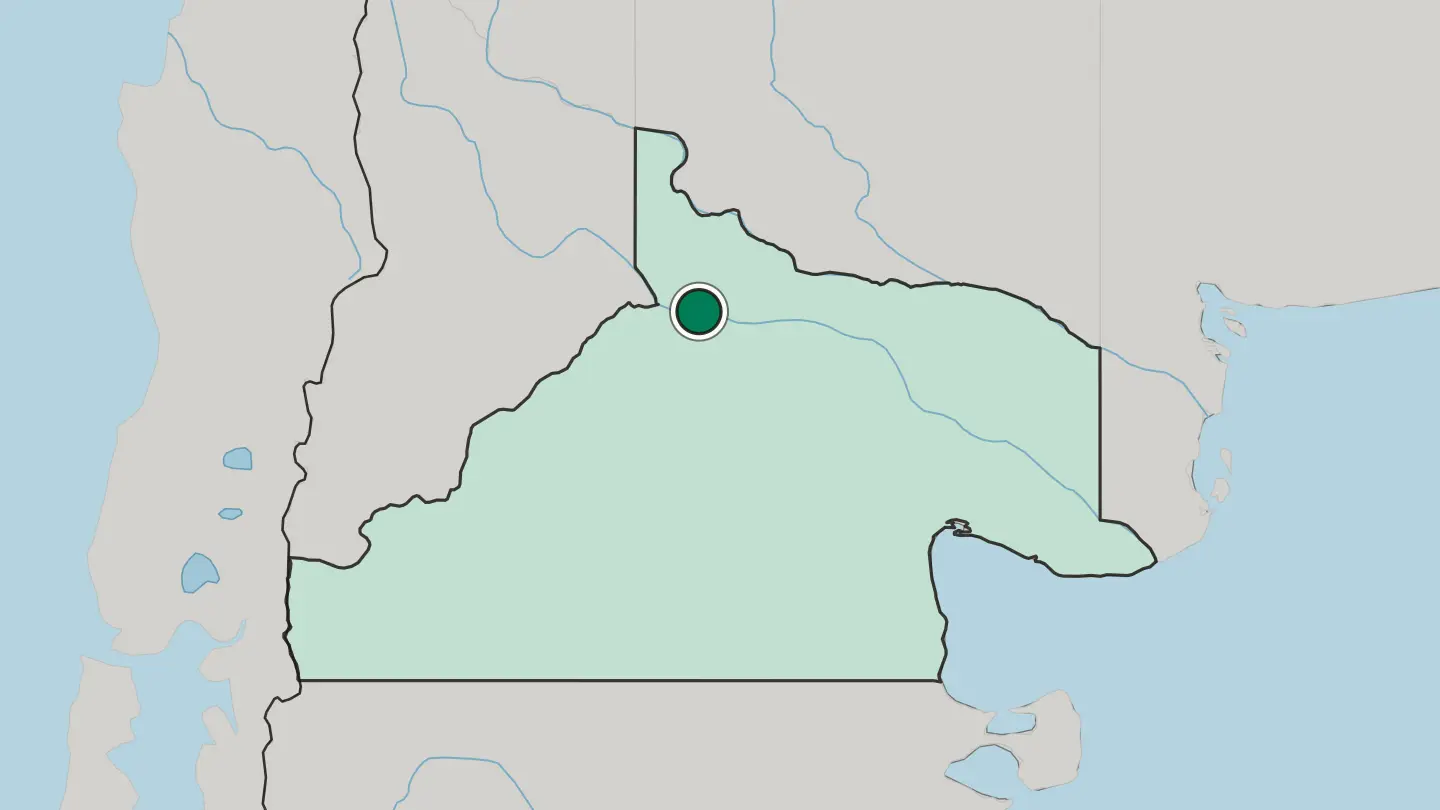 Map of General Roca in Argentina