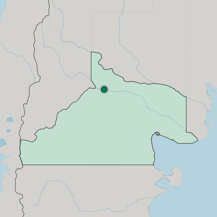 Map showing General Roca — In Río Negro Province