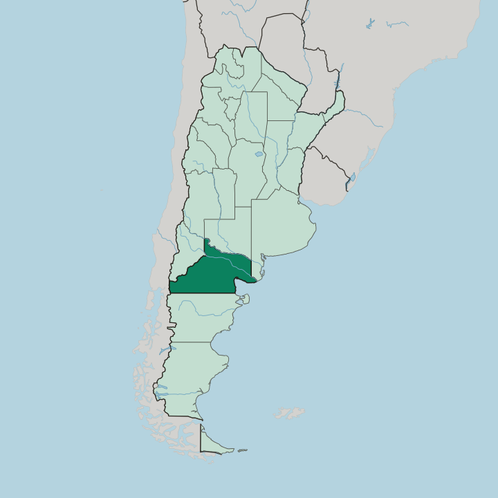 Map showing Río Negro Province — In Argentina