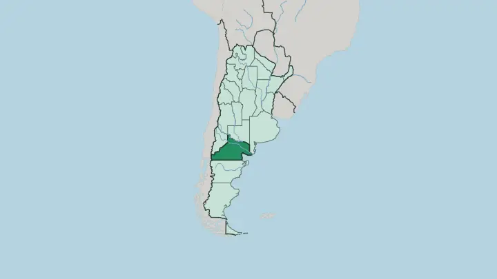 Map of Río Negro Province in Argentina