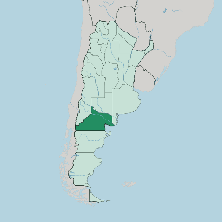 Map showing Río Negro Province — In Argentina