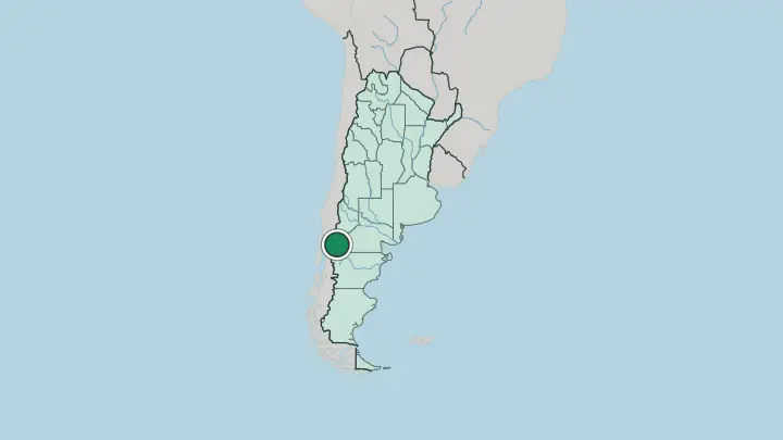 Map of San Carlos de Bariloche in Argentina