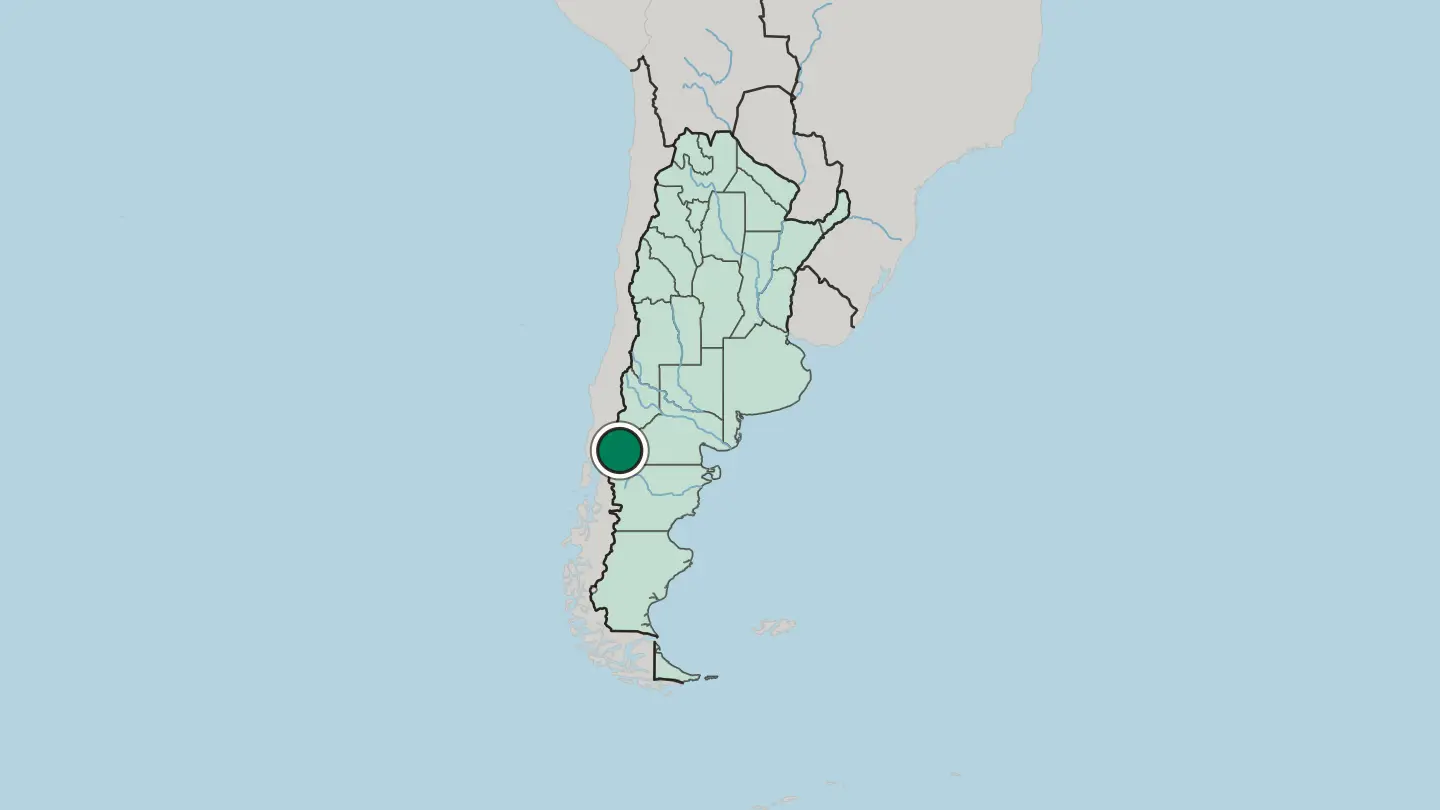 Map of San Carlos de Bariloche in Argentina