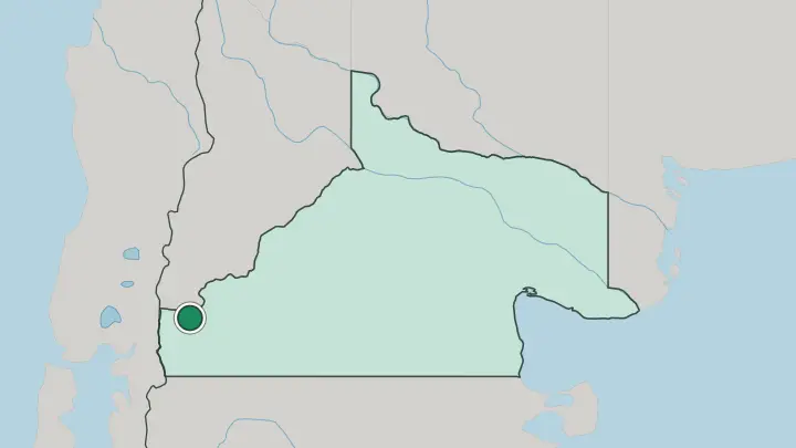Map of San Carlos de Bariloche in Argentina