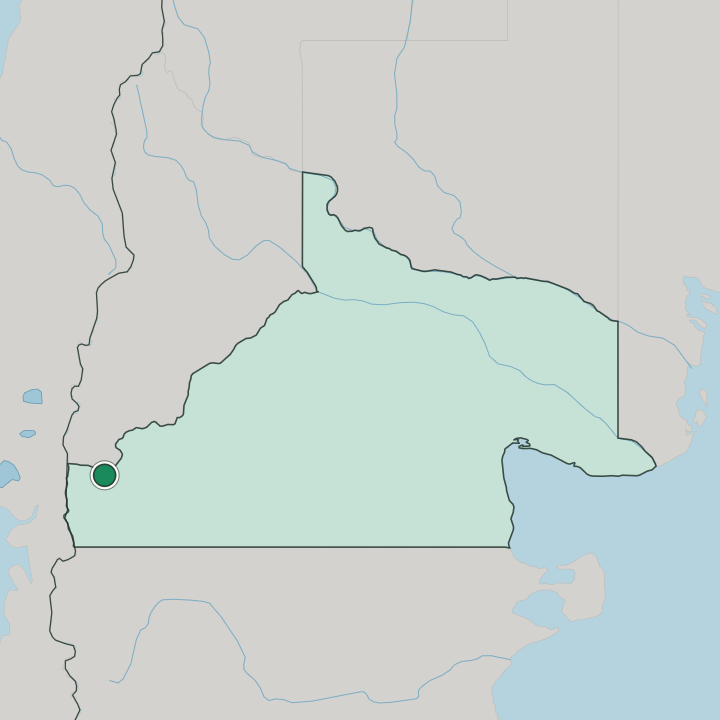 Map showing San Carlos de Bariloche — In Río Negro Province