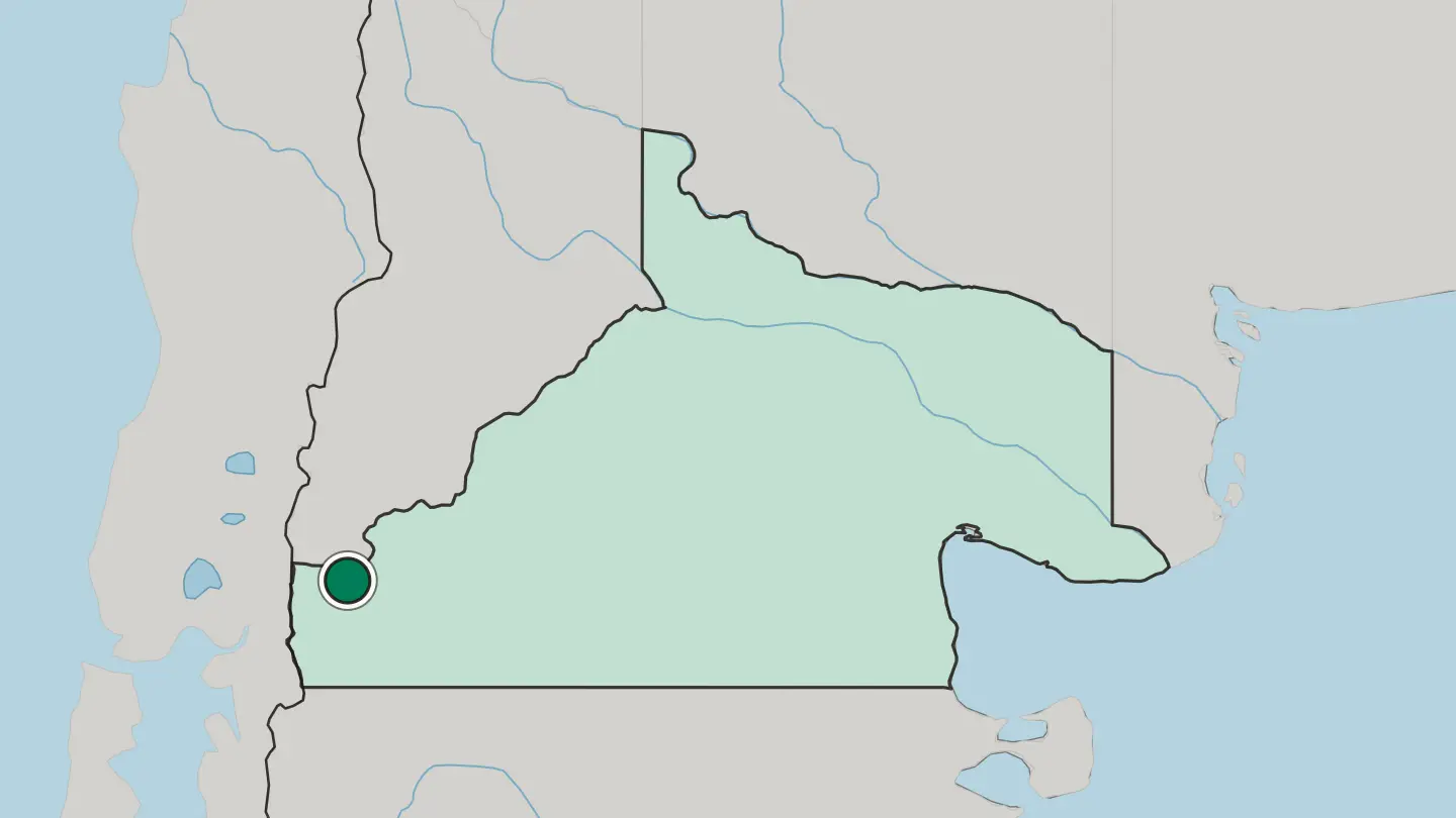 Map of San Carlos de Bariloche in Argentina