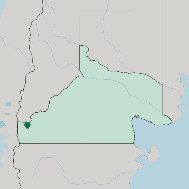 Map showing San Carlos de Bariloche — In Río Negro Province