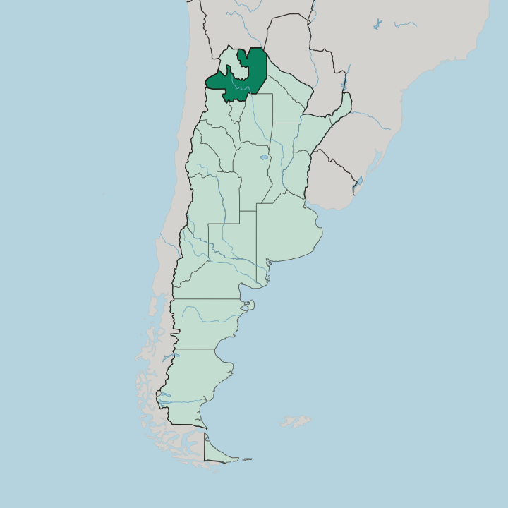 Map showing Salta Province — In Argentina