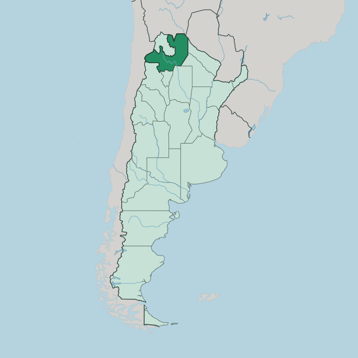 Map showing Salta Province — In Argentina