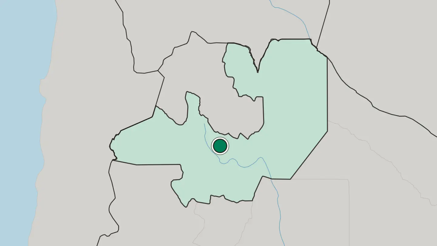 Map of Salta in Argentina