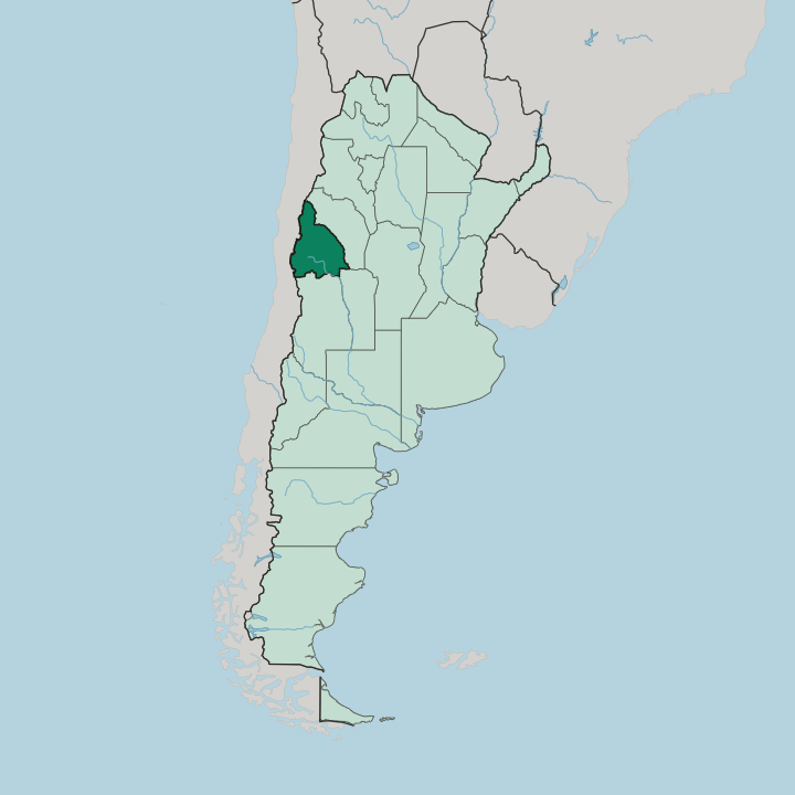Map showing San Juan Province — In Argentina