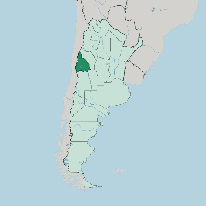 Map showing San Juan Province — In Argentina