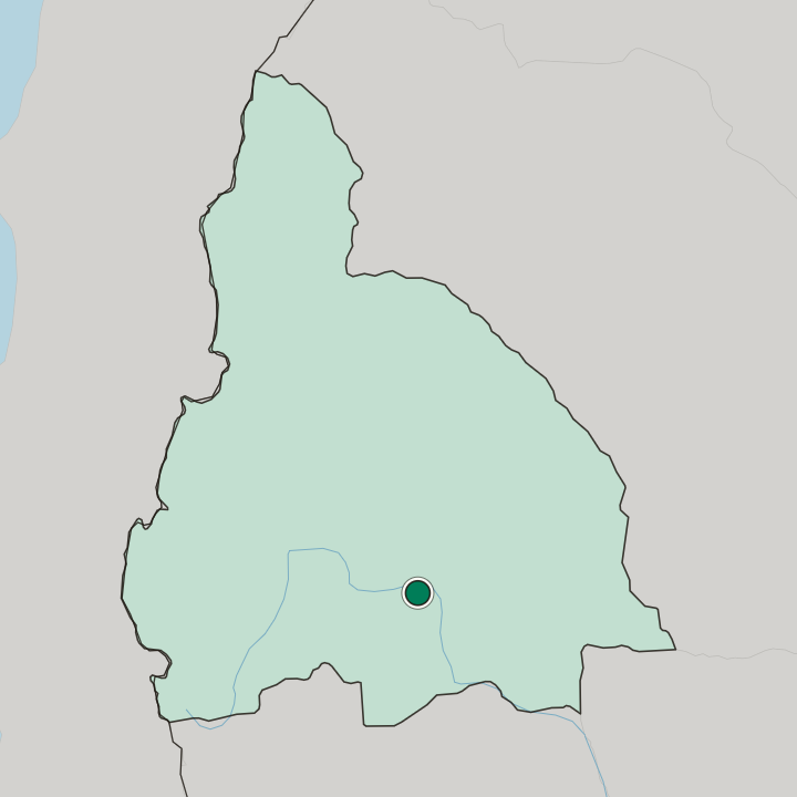 Map showing San Juan — In San Juan Province